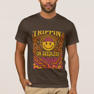 Lustigt manar t-shirt-design av trippin på frön t shirt