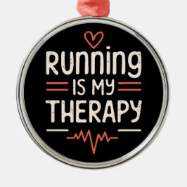 Lustigt maratoner i springerna citerar skämt svart julgransprydnad metall