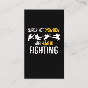 Lustigt martialkonst Joke Kung fu Fighting Visitkort