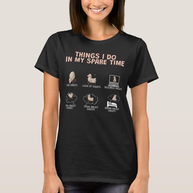 Lustigt Mata prata om får T Shirt (Framsida)
