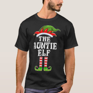 Lustigt matchande familj Auntie Elf-julkoderna T Shirt