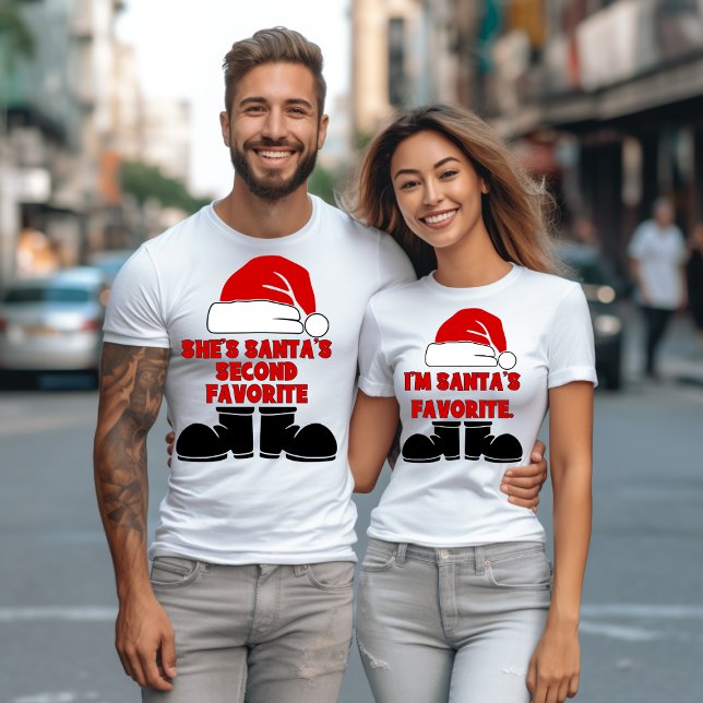 Lustigt matchande julfester för Par T Shirt (Skapare uppladdad)