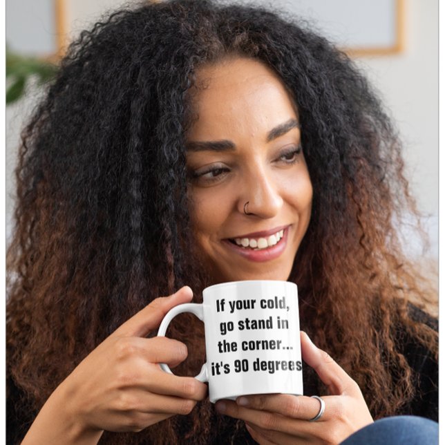 Lustigt Math Pun: Gå i hörnet Kaffemugg (Skapare uppladdad)