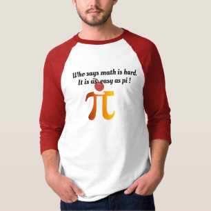 Lustigt Math Wiz, Ordlek Pi Pun lika enkel som Paj T Shirt