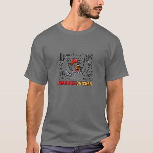 Lustigt Mathemachicken Math Älskare T Shirt (Framsida)