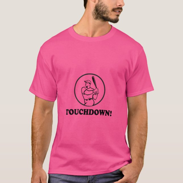 Lustigt med Baseball Player T Shirt (Framsida)