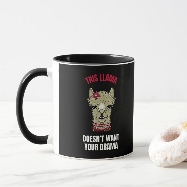 Lustigt med citat och lama mugg (Med munk)