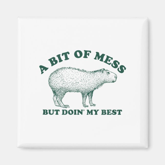 Lustigt med en  Capybara Meme-grafik för kvinnor Magnet (Framsidan)