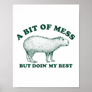 Lustigt med en Capybara Meme-grafik för kvinnor Poster
