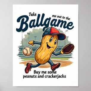 Lustigt med jordnötter ut mig till byllspelet Byse Poster