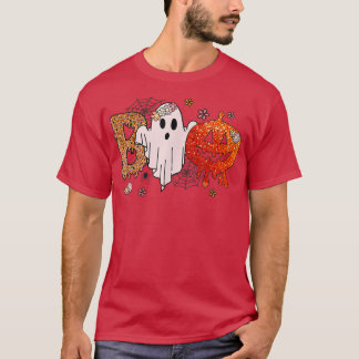 Lustigt med spöke och pumpor för halloween co t shirt