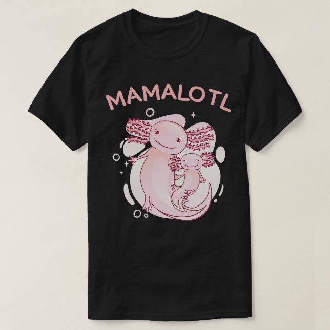 Lustigt meddelande från graviden, mamalotl mamma t shirt (Design framsida)