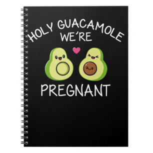 Lustigt meddelande om Gravid Avocado Joke Anteckningsbok