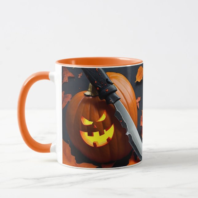 Lustigt meddelande - Wicked Pumpkin Coffee Mugg (Vänster)