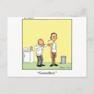 Lustigt medicinskt Tecknad Gift! Vykort