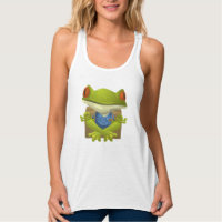 Lustigt meditating Frog Tecknad