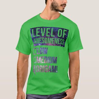Lustigt medvetandegrad Låg medelstor gåva Origami T Shirt
