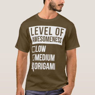 Lustigt medvetandegrad Låg medelstor gåva Origami T Shirt