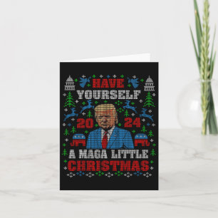 Lustigt Mega Little julklump 2024 Ugly Sweate Kort