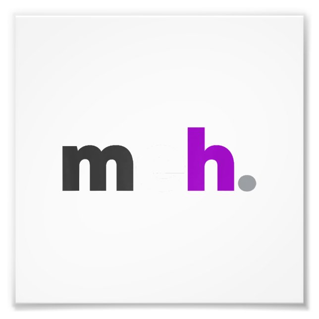 Lustigt meh. Demisexual Pride Subtle LGBTQ Fototryck (Framsidan)