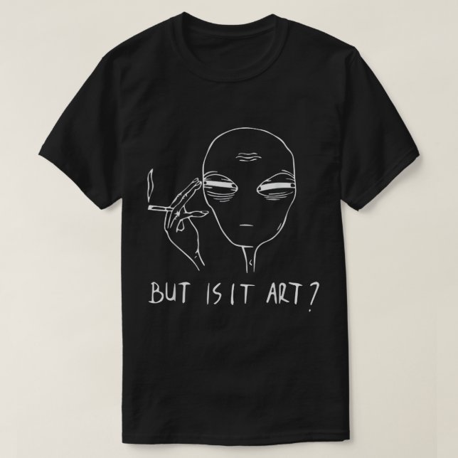 Lustigt men är det konstgjord Alien Smoking Graphi T Shirt (Design framsida)