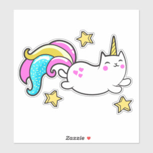 Lustigt, meowlogical Unicorn kattunge-dekal Klistermärken