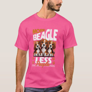 Lustigt Mera beagle mindre söt hund, mamma hund da T Shirt