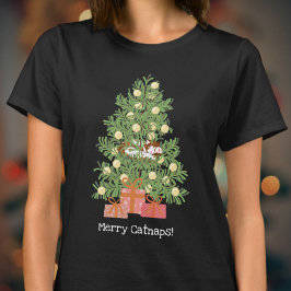 Lustigt Merry Catnaps! Cat Lover-Helgdagar T Shirt