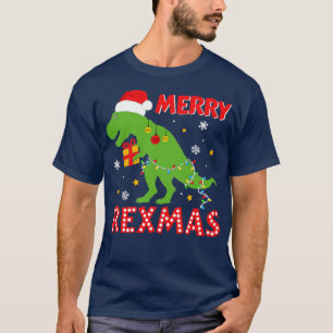 Lustigt merry rexmas med trex dinosaur för barn ch t shirt