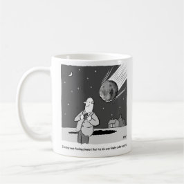 Lustigt Meteor Hittande jorden. Astronomitema Kaffemugg