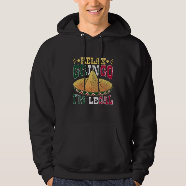 Lustigt mexikanskt amerikanskt medborgarskap Mexik Hoodie (Framsida)