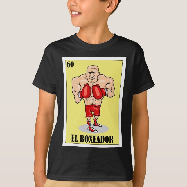 Lustigt mexikanskt Boxing Design - El Boxeador 1 T Shirt (Framsida)