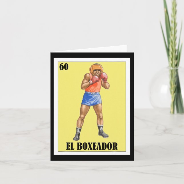 Lustigt mexikanskt Boxing Design - El Boxeador 2 Kort (Framsida)