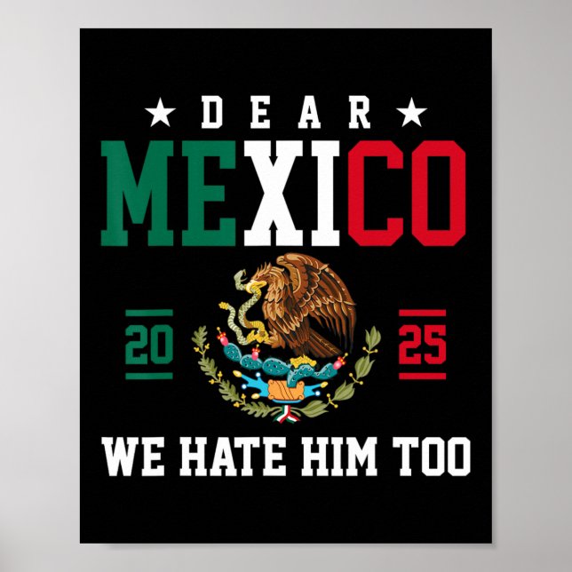 Lustigt mexikanskt empati, Mexiko vi hatar honom o Poster (Framsidan)