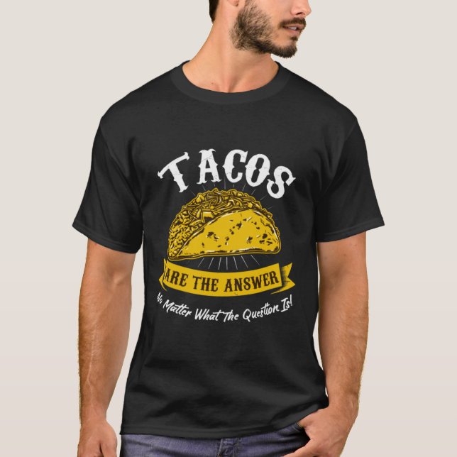 Lustigt mexikanskt Food Fläkt Cuisine Taco Älskare T Shirt (Framsida)