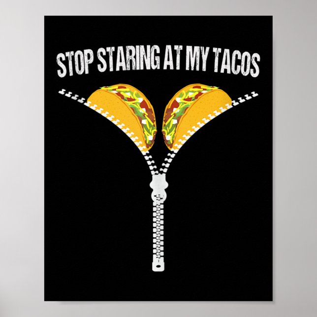 Lustigt mexikanskt stopp vid min Tacos Fiesta Cinc Poster (Framsidan)