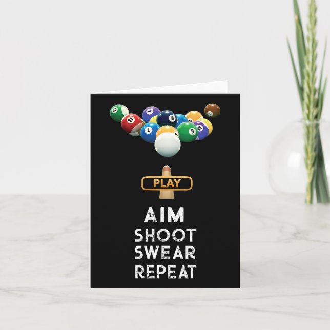 Lustigt miljardsteg T-skift för Bassäng Player Kort (Framsida)