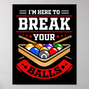 Lustigt miljardutfall för Bassäng Billiard Player Poster