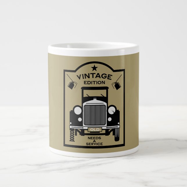 Lustigt Milstolpe-födelsedag över Backe Jumbo Mugg (Framsidan)