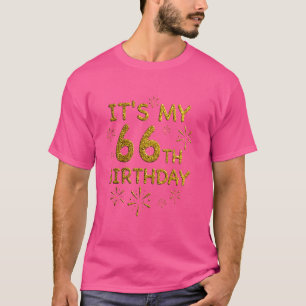 Lustigt min 66:e födelsedag 66 år gammal födelse t shirt