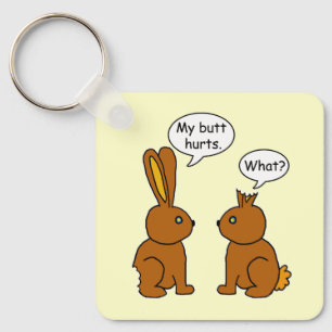Lustigt Min Butt Ontr Bunnies Nyckelring