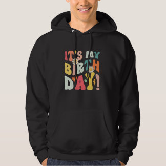 Lustigt min födelsedag Retro Groovy Boys Girls Bir Hoodie