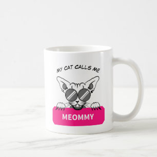 Lustigt min katt kallar mig mamma Cat Mor Kaffemugg