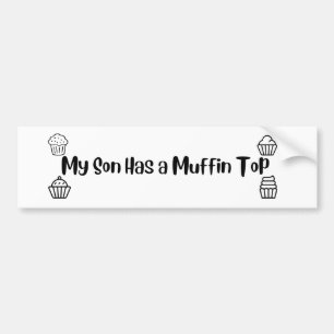 Lustigt min son har en muffin överst bildekal