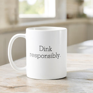 Lustigt minialistiskt med Pickleball-typografi Kaffemugg