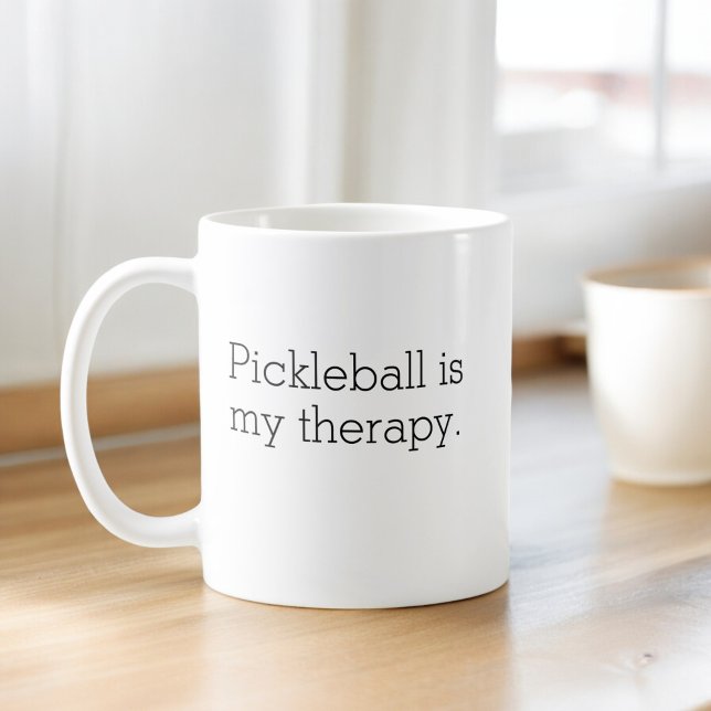 Lustigt minialistiskt med Pickleball-typografi Kaffemugg (Skapare uppladdad)