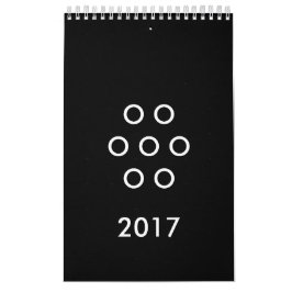 Lustigt minimalism Circles Black and White Kalender
