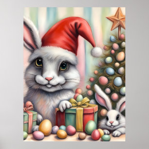 Lustigt Misfit Påsk-julkaniner Poster