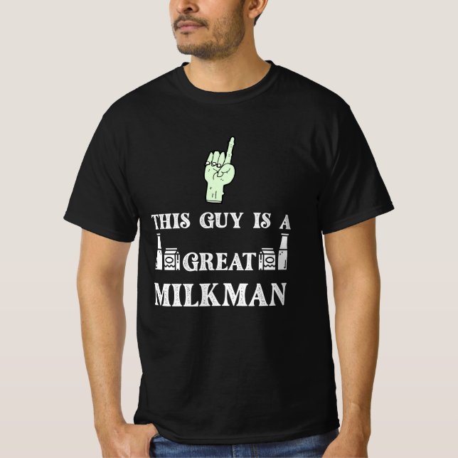 Lustigt Mjölk man Farmer-presentidéer för pappa oc T Shirt (Framsida)