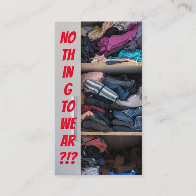 Lustigt mode rådgivare och lustig utrustning visitkort (Framsida)